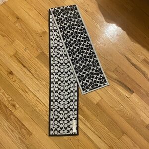 Coach Black and White Scarf